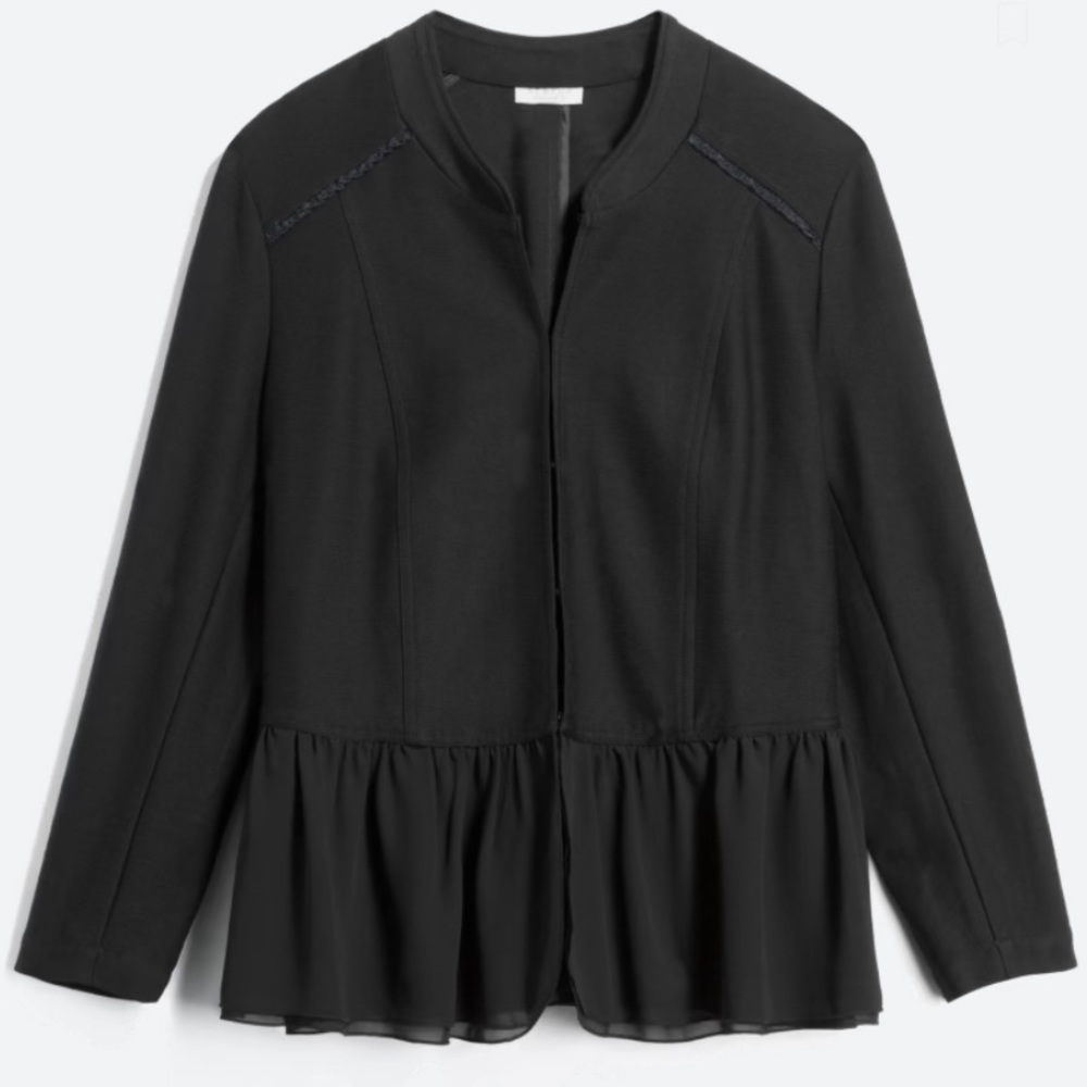 2X Status Aria Stretch Crepe Peplum Blazer - Great Condition!
